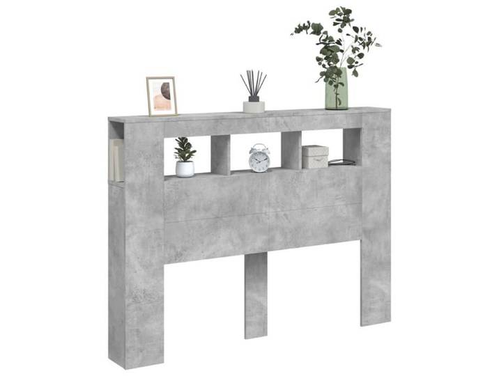 GKK - Tête de lit à Lumières LED RVB - gris béton 140x18 5x103 5cm bois d'ingénierie @8806