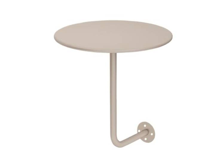 DHYUACN Eisen-Bistro-Esstisch, Runder Wandtisch For Milchtee-Kaffeehaus-Möbel, kleine Wohnung, Nachttisch(Champagne D40CM)