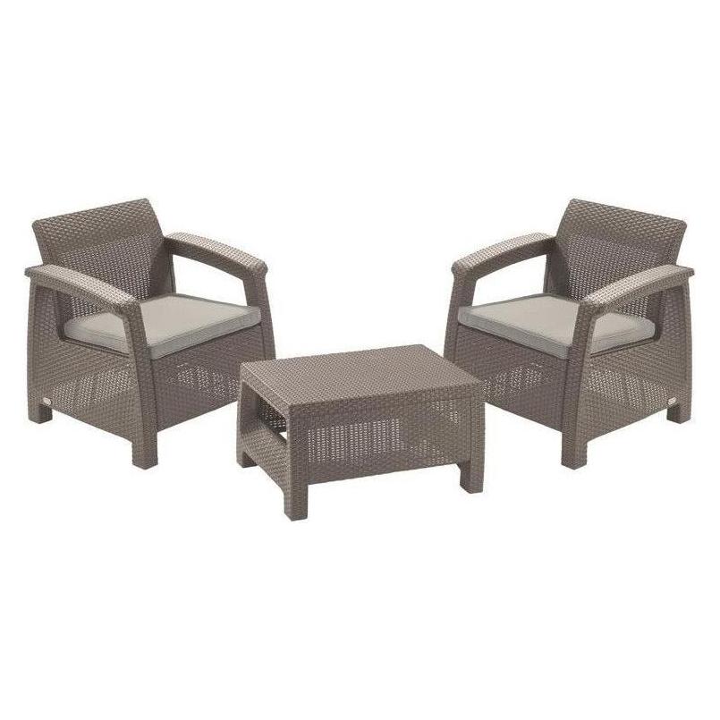 Allibert Garden furniture set CORFU II WEEKEND Cappuccino (CRV227630)
