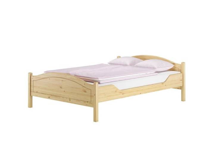 Lit adulte en pin massif 140x220 extra long style rustique accessoires en option V-60.30-14-220 [sans accessoires]