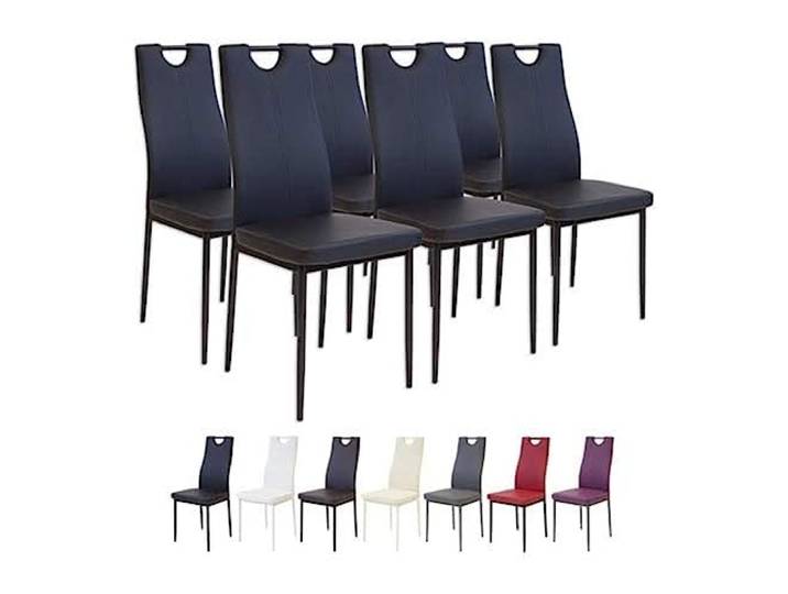 Albatros SALERNO Esszimmerstühle, 6-er Set, schwarz, SGS getestet