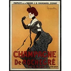 POSTER Champagner Rochegré A3 Schwarzer Rahmen