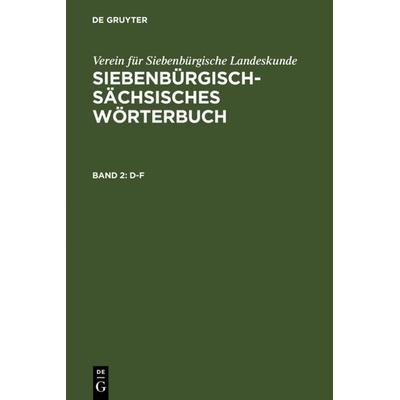 D–F, Gebundene Ausgabe von , De Gruyter, 978-3-11-107447-4