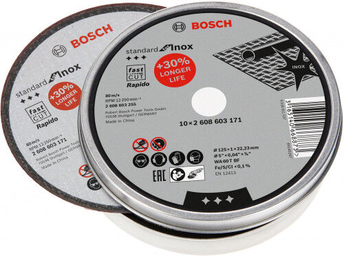 Bosch Disque a tronçonner a moyeu plat standard inox rapido WA 60 T BF 2608603255