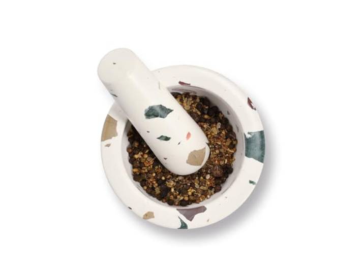 Zeller 24520 Mörser & Stößel-Set, Terrazzo