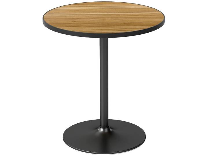 ESSTISCH, Runder Küchentisch, Moderner Esszimmertisch mit Holzoptikplatte, Eiche