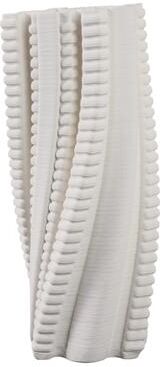 Sagebrook Home Modern Porcelain Vase Twisted Ribbed Texture and Art-Inspired Design