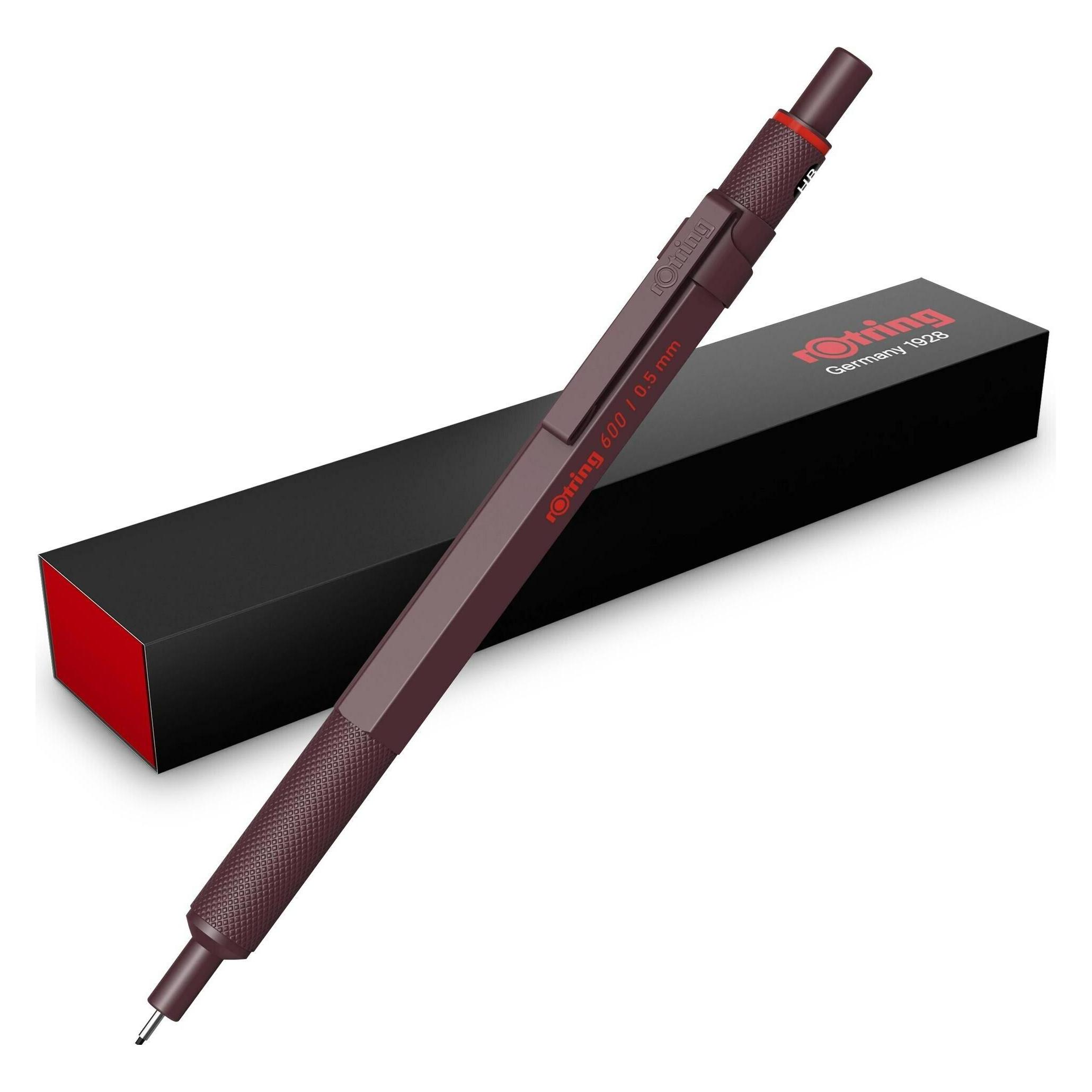 Rotring 600 Mechanical Pencil | HB Lead 0.5 mm | All-Metal Body Propelling Pencil | Chocolate Truffle |... (5 mm, HB) (2204410)