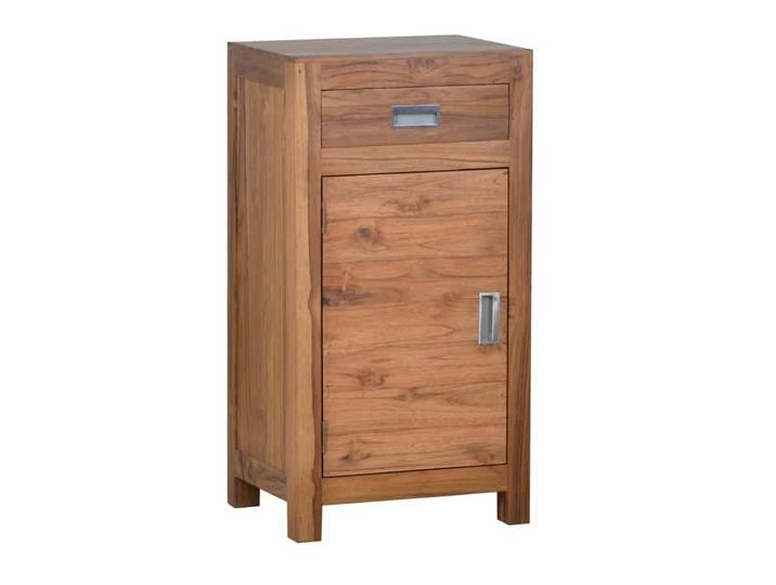 MiaMöbel Bad Unterschrank klein - Anschlag links Massivholz Teak Modern Indien Indisch