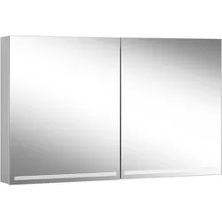 Schneider GRACE LED-Spiegelschrank, 2 Türen 60/60cm, Anschlag li. u. re., 1195x120x700mm, 4000K, silber eloxiert, 116.720.02.50