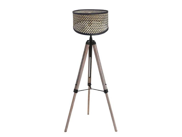 Stehleuchte Triek Typ A Ø 75cm Braun/Beige/Schwarz Material: Holz teilmassiv, Holz teilmassiv Oberfläche Holz: Geölt E27