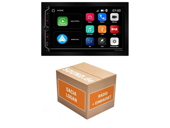 JUST SOUND best choice for caraudio Autoradio Einbauset ESX VMX700DAB für Dacia Logan II Visteon Radio Autoradio (Freisprecheinrichtung)