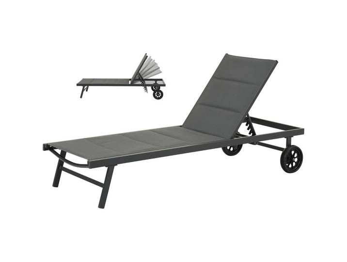 Habitat Garten Sonnenliege bella Grau, Metall, 65x91x200 cm, Gartenmöbel, Gartenliegen