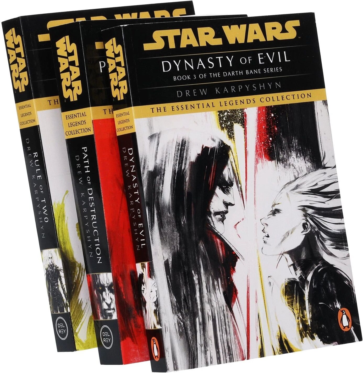 Penguin/Del Rey Star Wars Darth Bane Trilogy 3 Books Set by Drew Karpyshyn – Path of Destruction, Rule of Two & Dynasty of Evil