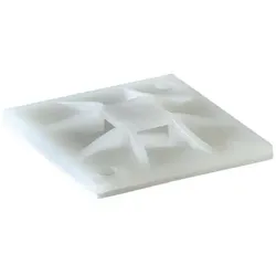 HellermannTyton, Q-Mount Sockel QM20A natur klebend (Klettkabelbinder, 20 mm, 100 Stk.)