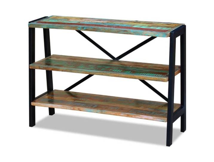 (4656)Commode - contemporain - Buffet rangement - 3 étagères Bois de récupération massif poid:26.8 kg