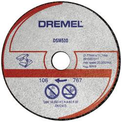 Dremel DSM510 2615S510JB Trennscheibe gerade 77 mm 3 St. Aluminium, Kupfer, Gusseisen, Plexiglas, Vinyl, Kunststoff, Faser