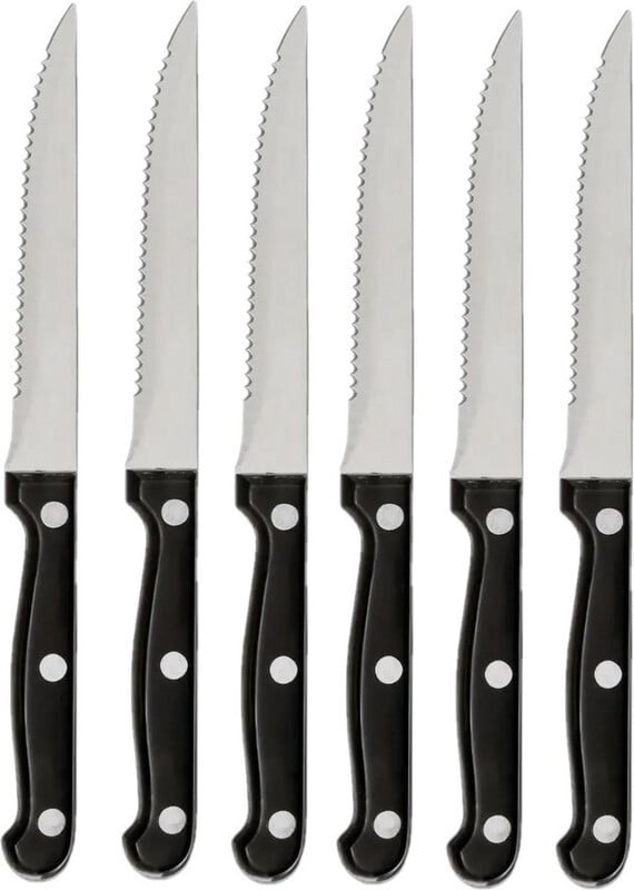 Secret de Gourmet Steakmessenset - 6 stuks, Zwart