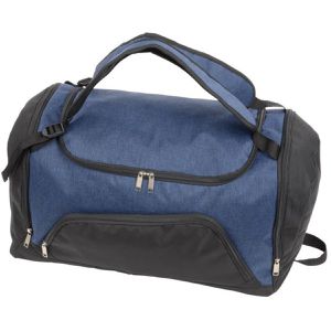Böttcher-AG Reisetasche 2 in 1, blau / schwarz, 55 cm, mit 3 Außenfächern und Rucksackfunktion, Polyester, 46 Liter