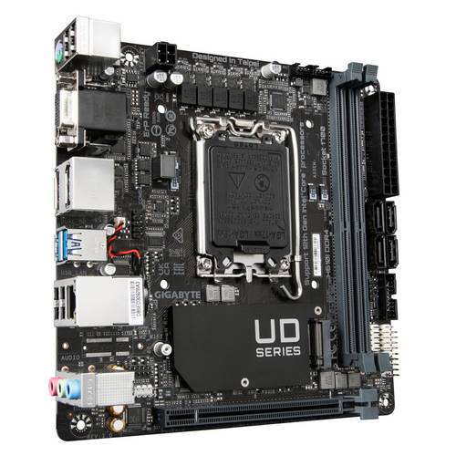 Gigabyte H610I DDR4 Mainboard Sockel (PC) Intel LGA 1700 Formfaktor (Details) Mini-ITX Mainboard-Chipsatz Intel H610 Express