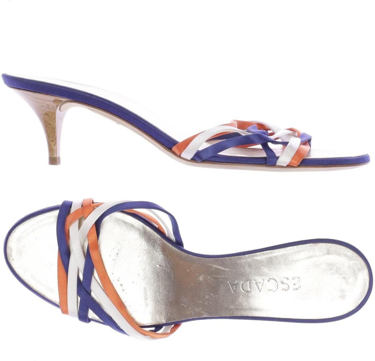 Escada Damen Sandalen, Mehrfarbig, Gr. EU 39, kein / Etikett - Second Hand