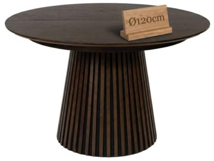 MR. DEKO Esstisch rund Barletta Ø 120 cm Küchentisch Eiche runder Tisch runder Esszimmertisch Tisch aus Holz moderner Essenstisch Dining table