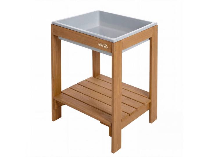 Roba Wasserspieltisch, Teakfarben, Holz, Kunststoff, massiv, 38.5x50x31.8 cm, Freizeit & Co, Gartenspielzeug, Wasserspielzeug
