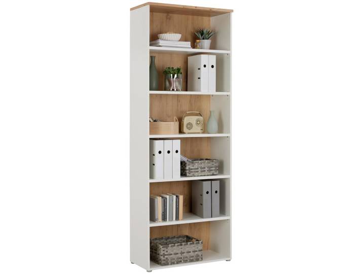 Aktenregal Kontor K2 Eiche Dekor Weiss B: 80 cm
