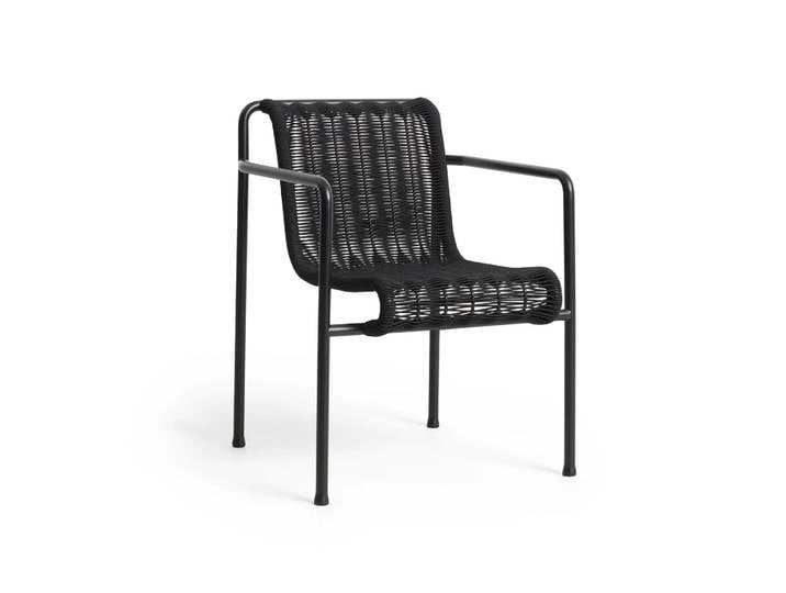 HAY Palissade Cord Dining Armlehnstuhl Anthracite