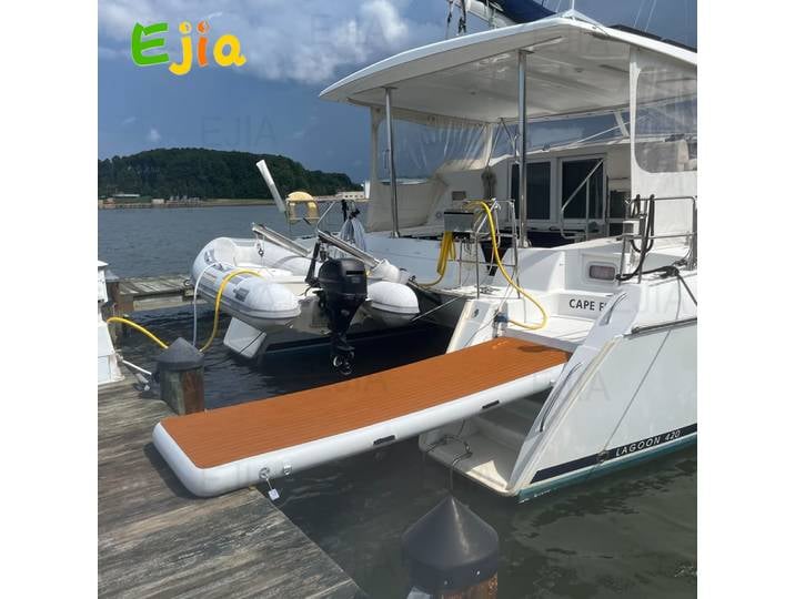 Stock 2m léger gonflable Gangway flottant Dock plate-forme passerelle bateau gonflable Gangway pour Yachts voiliers lac