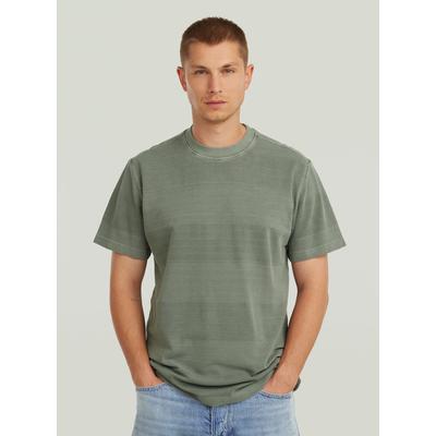 T-Shirt G-STAR "Washed Jacquard T-Shirt", Herren, Gr. XS, grün (orphus gd), Obermaterial: 100% Baumwolle, Shirts T-Shirt