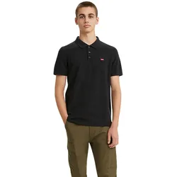 Levi's Poloshirt Housemark Polo in schwarzer Piqué-Qualität-M