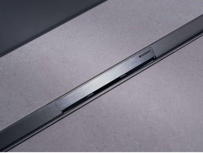 Geberit CleanLine 50 Duschrinne 154448QC2 30-110 x 3 cm, schwarzchrom, bodeneben