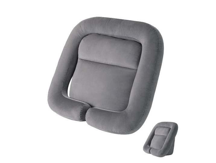Vercart Stützkissen Grau, Füllung: Polyester, Quadratisch, 70x36 cm, Heimtextilien, Wohntextilien, Kissen, Rückenkissen