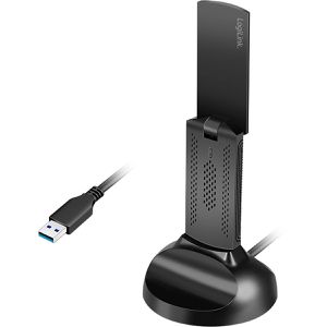 LogiLink WLAN-Adapter WL0251, USB 3.0, bis 2976 Mbit/s, Wi-Fi 6E, 6 GHz & 5 GHz & 2,4 GHz, MU-MIMO
