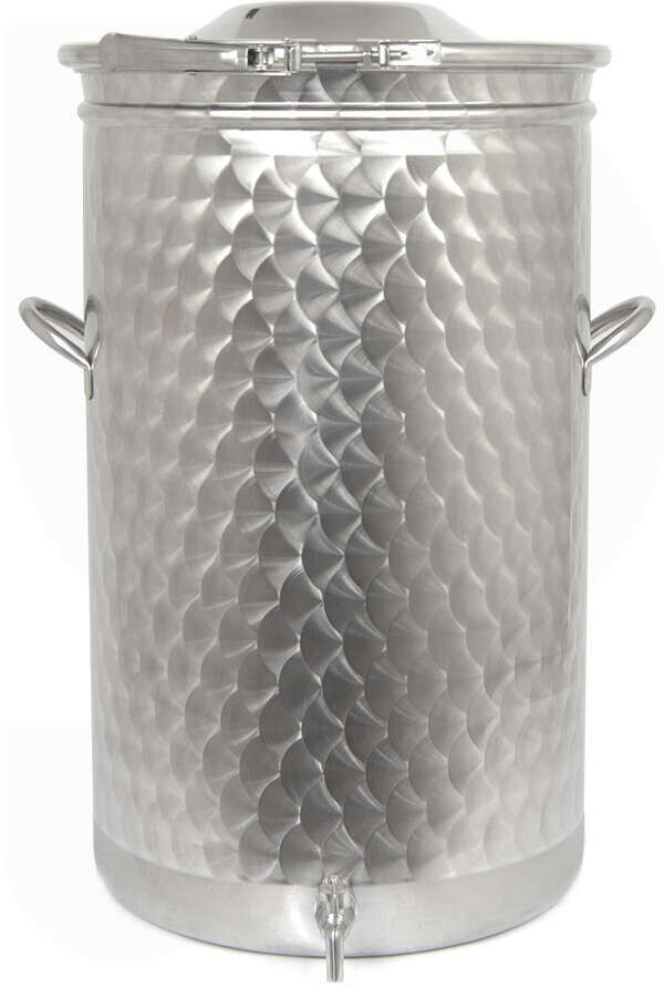 Polsinelli Serbatoio inox con coperchio a fascetta 200 L