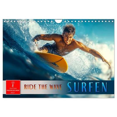 Surfen - Ride the Wave (Wandkalender 2027 DIN A4 quer), CALVENDO Monatskalender