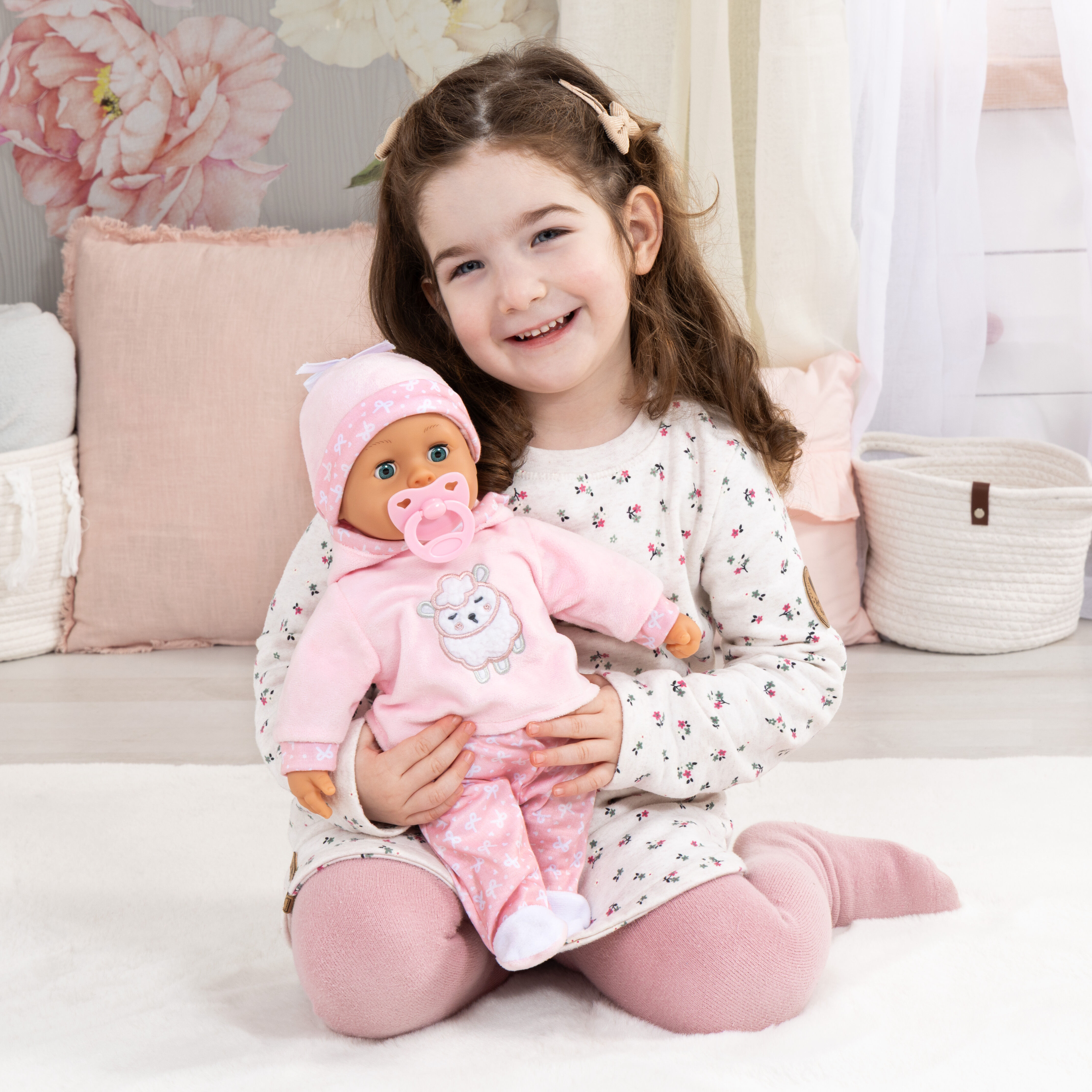 Babypuppe BAYER "First Words 38 cm hellrosa", rosa, Puppen, Kinder, Babypuppe