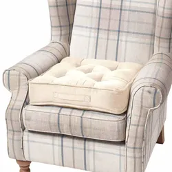 SITZKISSEN creme 50/50/10 cm – Sesselkissen, Velours