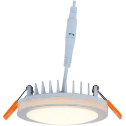 HEITRONIC LED Einbau-Downlight AURORA mit Lichtkranz, IP44, Ø 10cm, 10W 3000K 830lm, Weiß HEI-27779