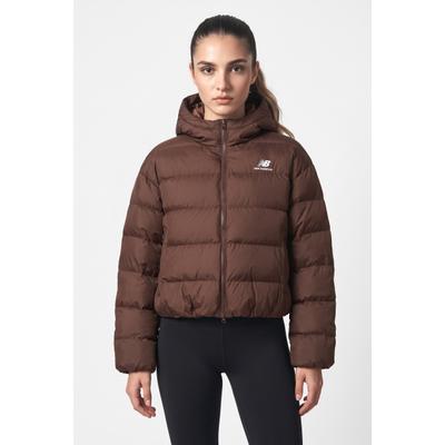 Steppjacke NEW BALANCE "BOSTON PUFFER JACKET", Damen, Gr. L, braun (pumpernickel (abj)), Obermaterial: 100% Polyester. Futter: 100% Polyester. Wattierung: 100% Polyester, Jacken Steppjacke, mit Wattierung aus Polyester