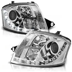 LED Tagfahrlicht Design Scheinwerfer passend für Audi TT 8N 99-06 chrom