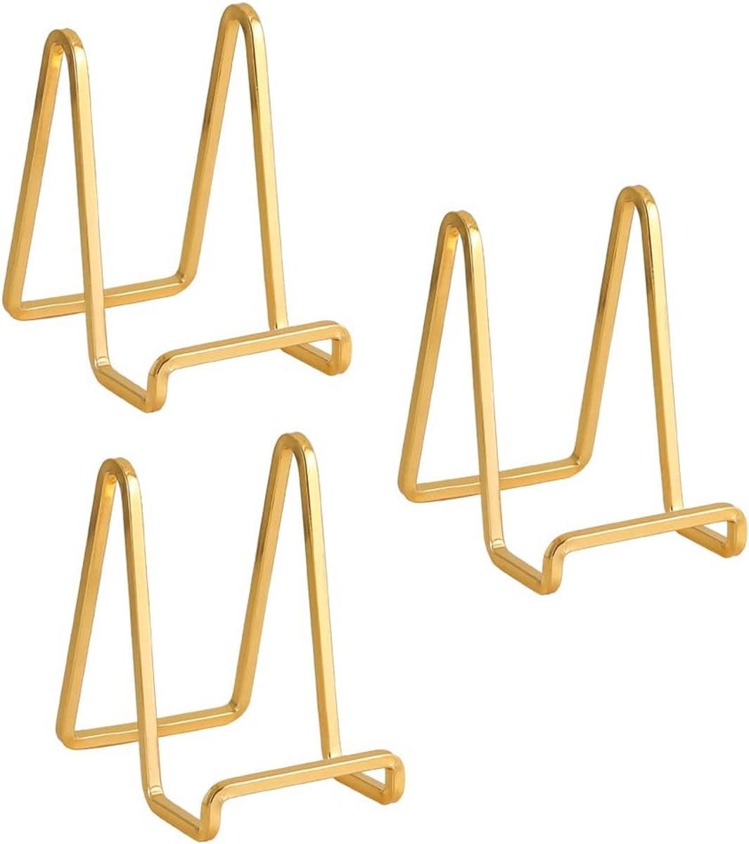 Elegante metalen plaathouder ezel - 4,5 inch displaystandaard voor foto's en decoratie