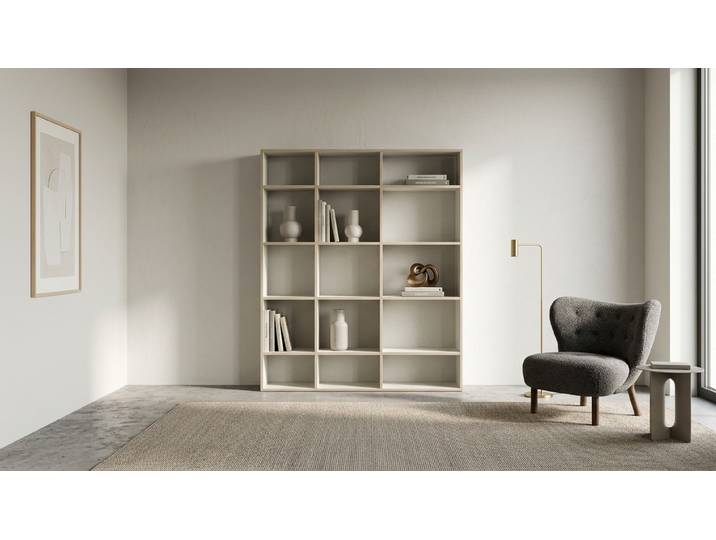 Bibliothèque en multiplex Mélaminé premium Blanc Bord contre­plaqué