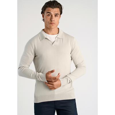 Strickpullover LINDBERGH "Strickpullover Slim Fit", Herren, Gr. S, grau (lt grau), Obermaterial: 80% Viskose, 20% Nylon, V-Ausschnitt, Pullover Strickpullover