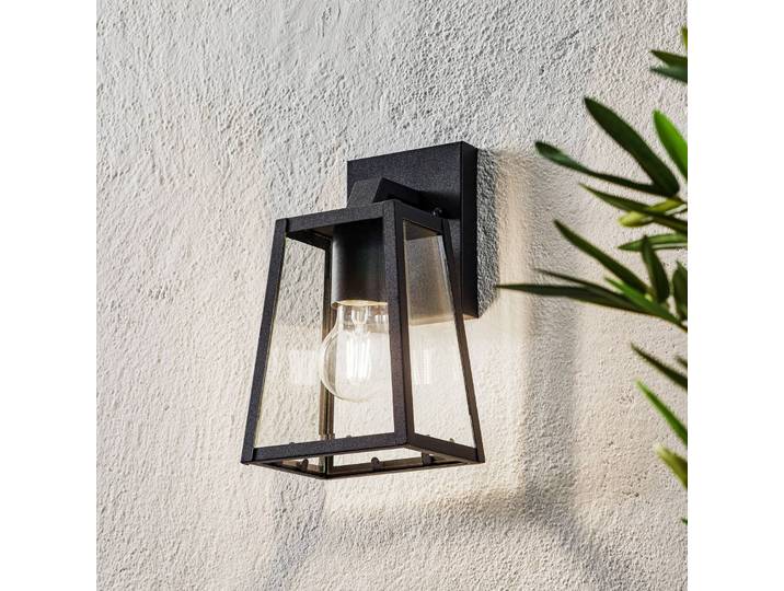 Wandlamp buiten Matslot, dimbaar, zwart, metaal, Wandlamp buiten