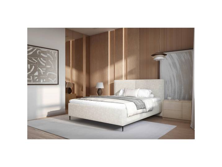 Mid.you Polsterbett, Beige, Metall, 180x200 cm, Bettkasten, Lattenrost, gepolstertes Kopfteil, Schlafzimmer, Betten, Polsterbetten