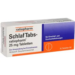 Schlaf Tabs-Ratiopharm 25mg Tabletten 20 ST
