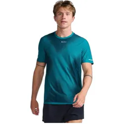 2XU, Herren, Sportshirt, Light Speed (XL), Weiss, Grün