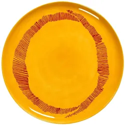 Serax, Serviergeschirr, Serving Plate Yellow-Stripes Red Feast